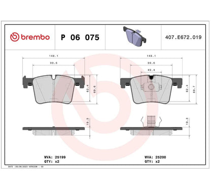 Brembo P 06 075 Ön Fren Balatası
